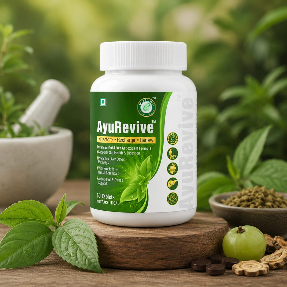AyuRevive™ Detox, Gut Health, Antioxidant & Energy Support Supplement
